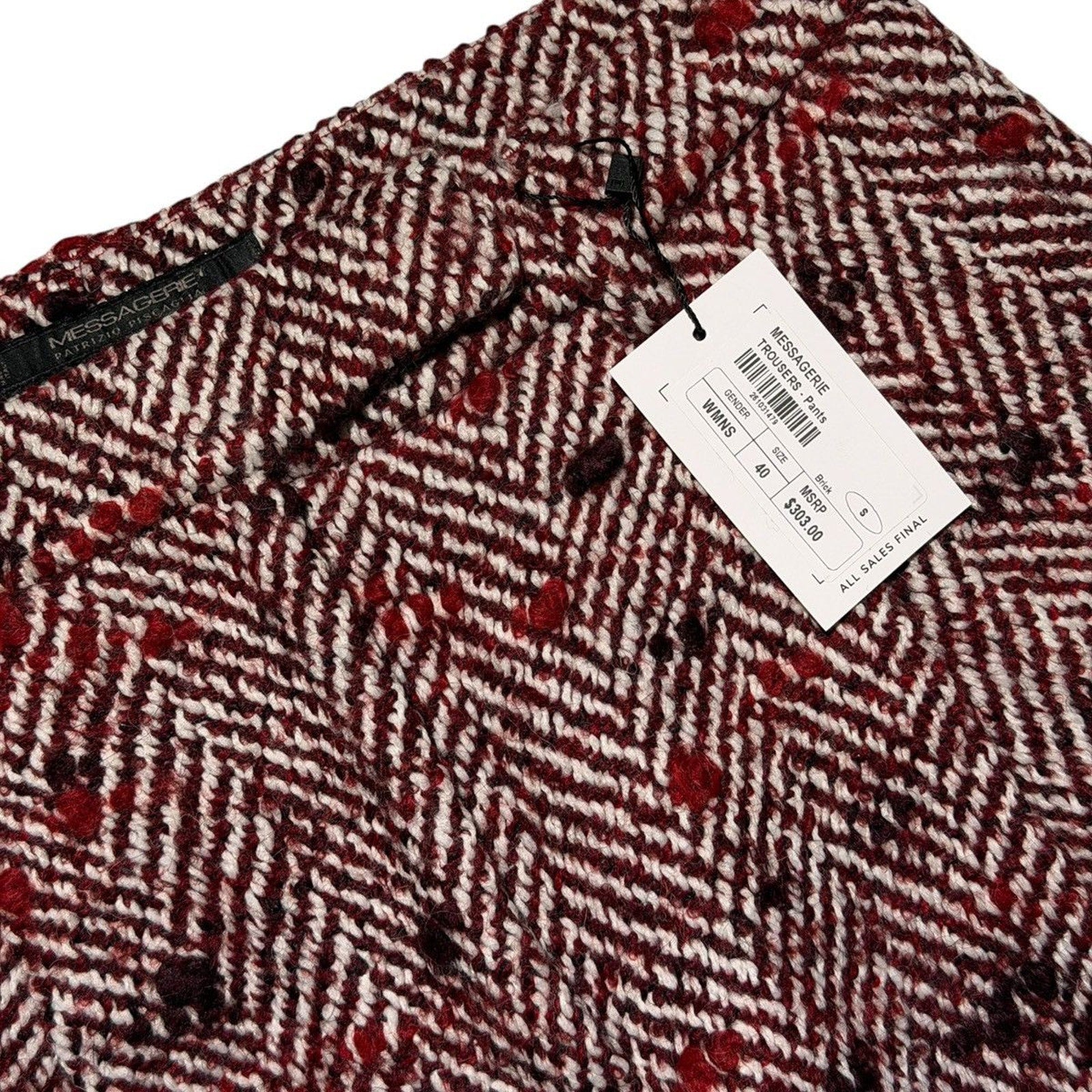 Tweed woven wode leg trouser