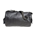 Quilted leather cargo barrel bag