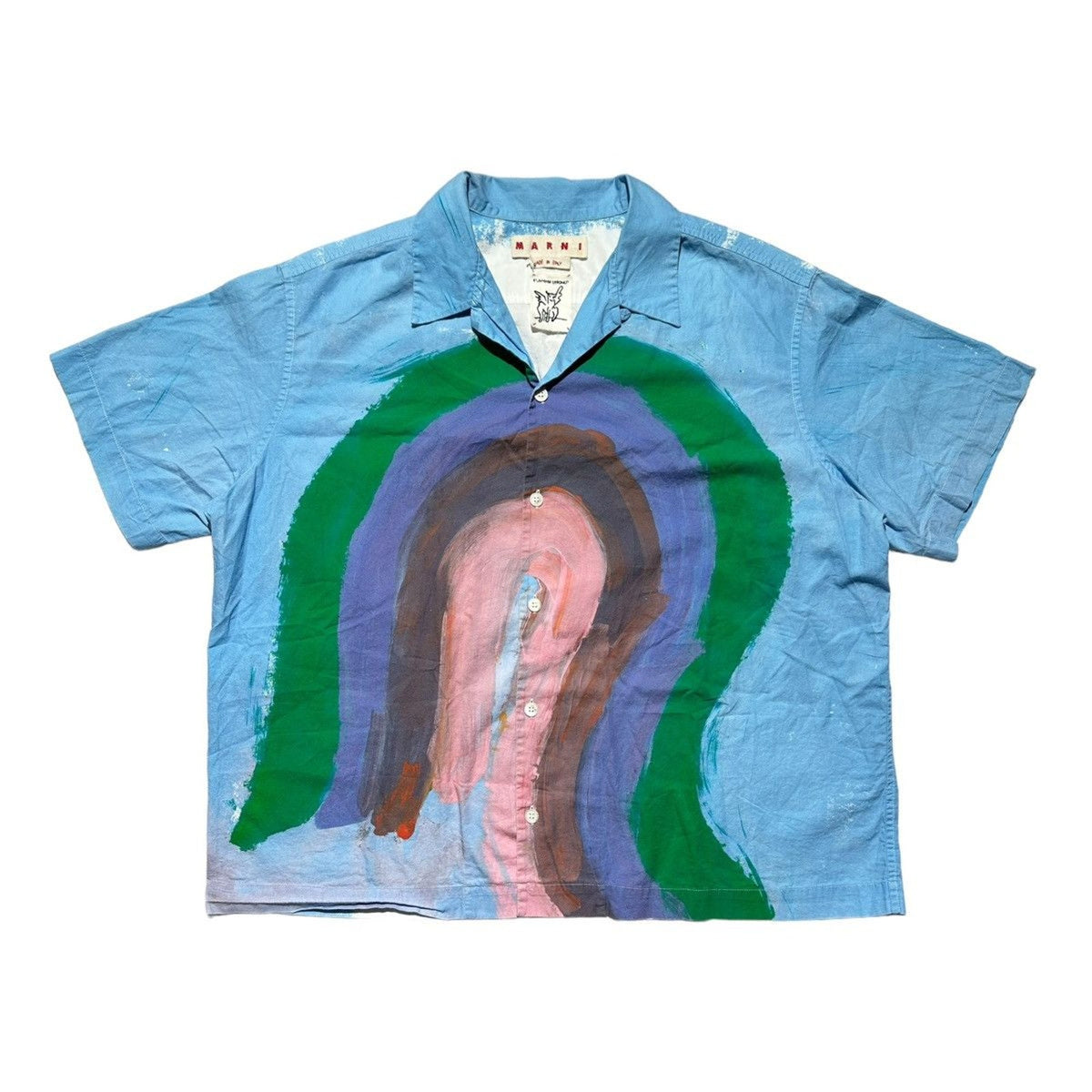 brush stroked multicolor shirt