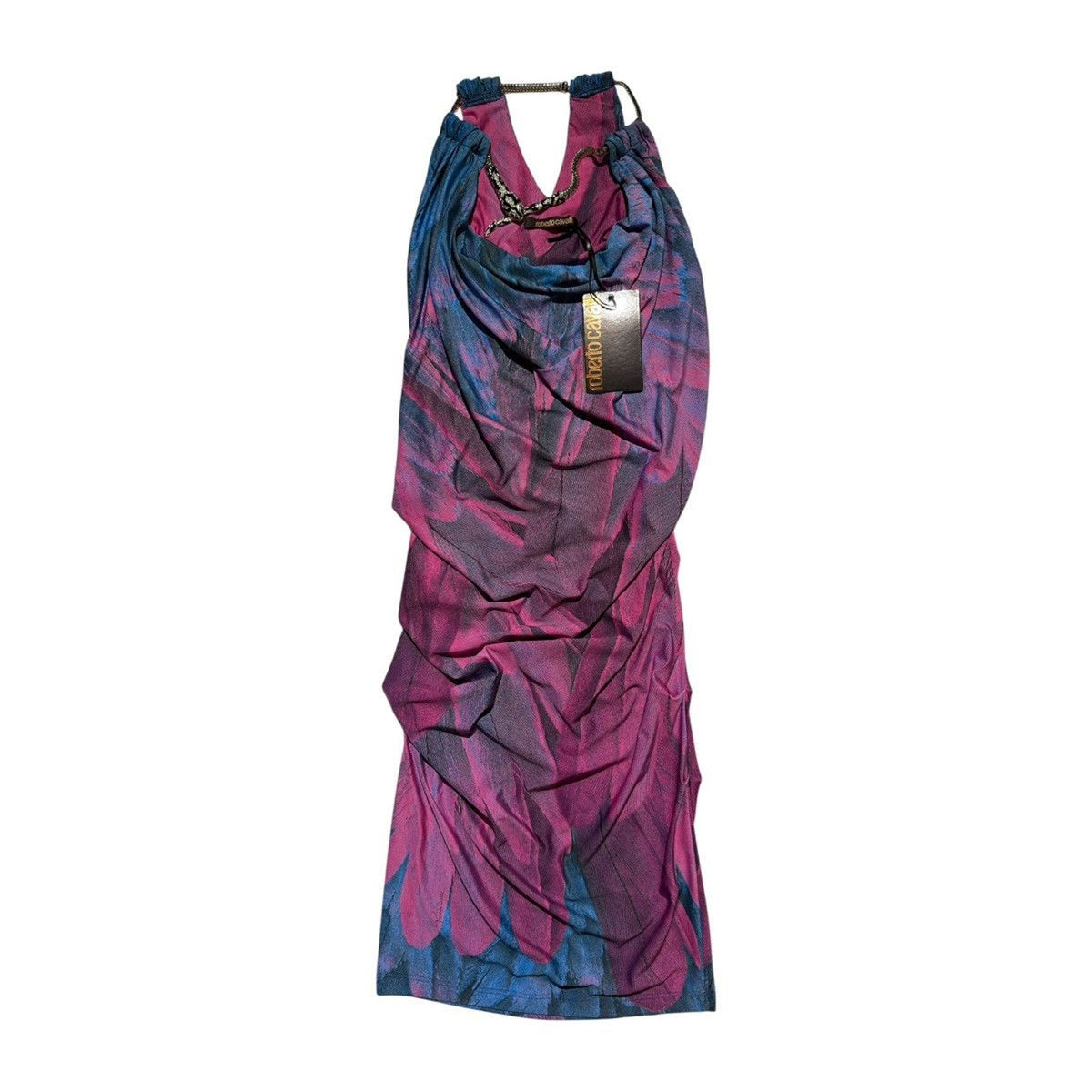 Snake necklace runched dress