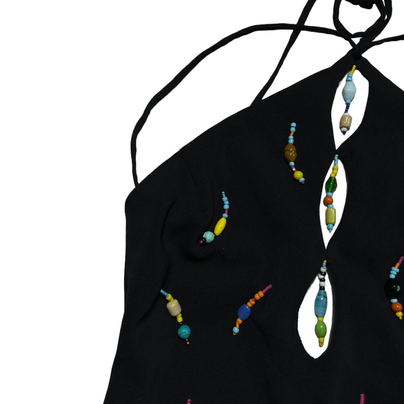 Crepe hand beaded dress