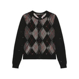 Multi button mesh cardigan