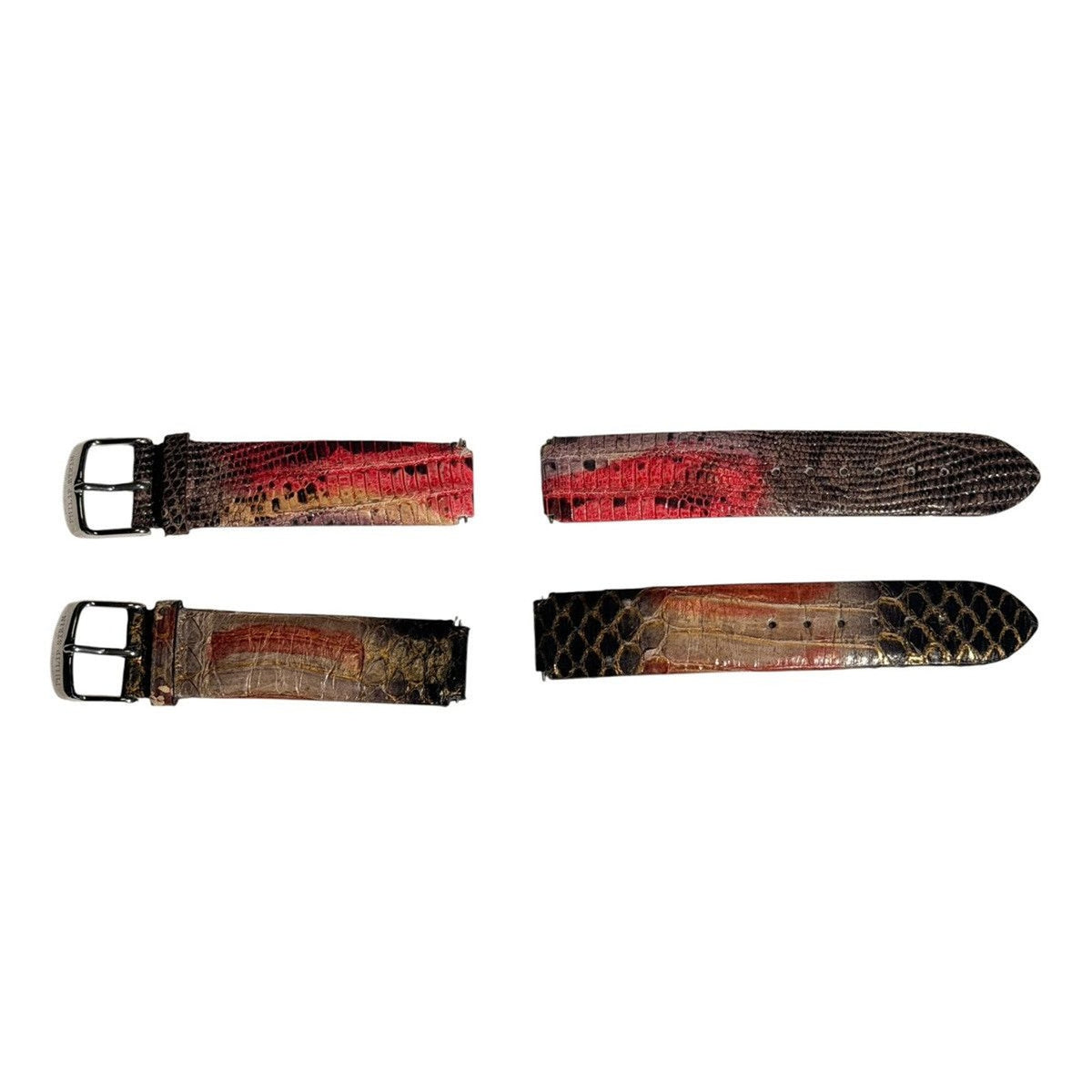 2 snake skin watch bands