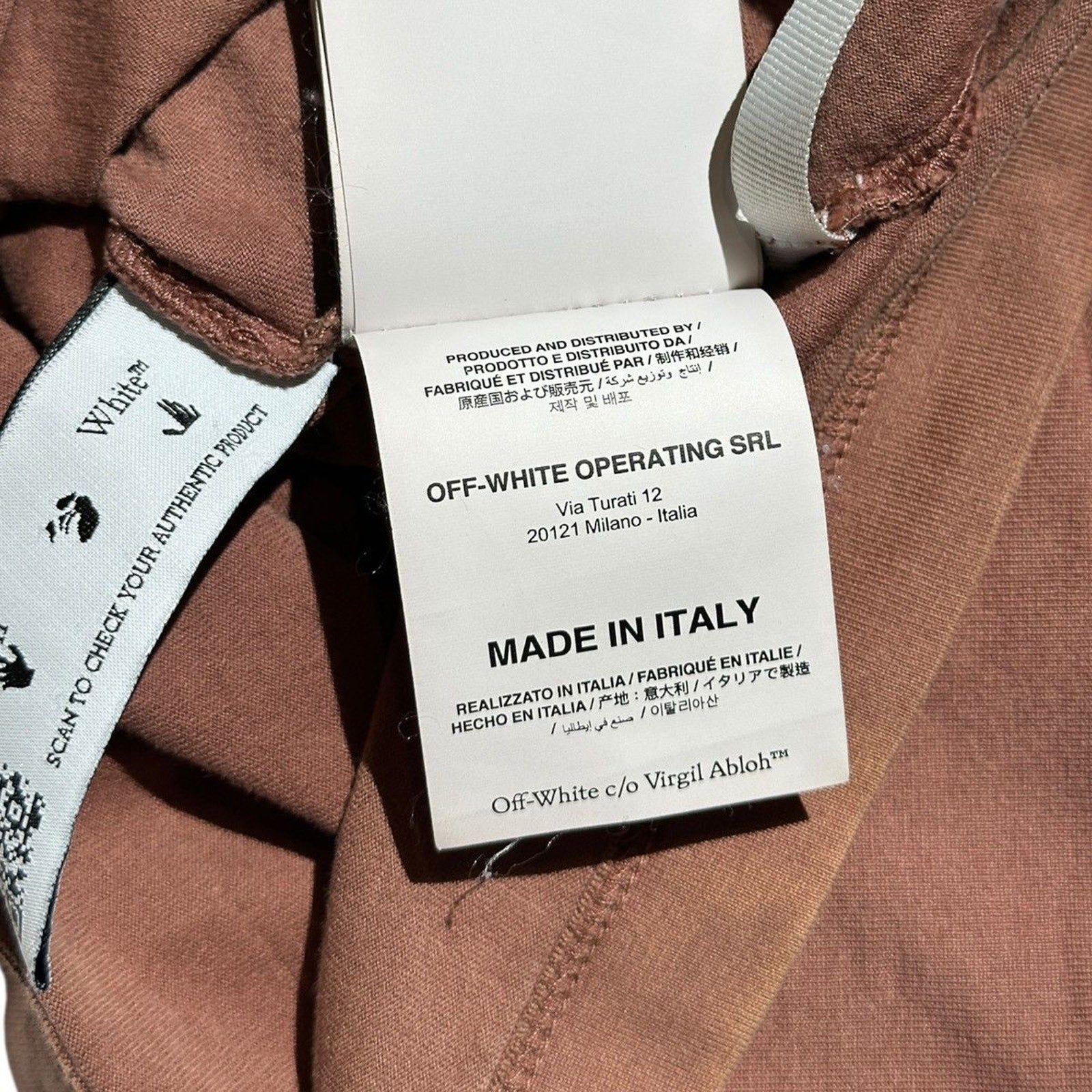 Cropped washed logo tee