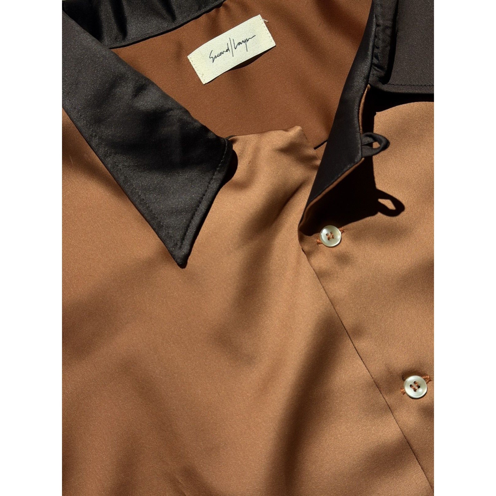 Silky boxy button down
