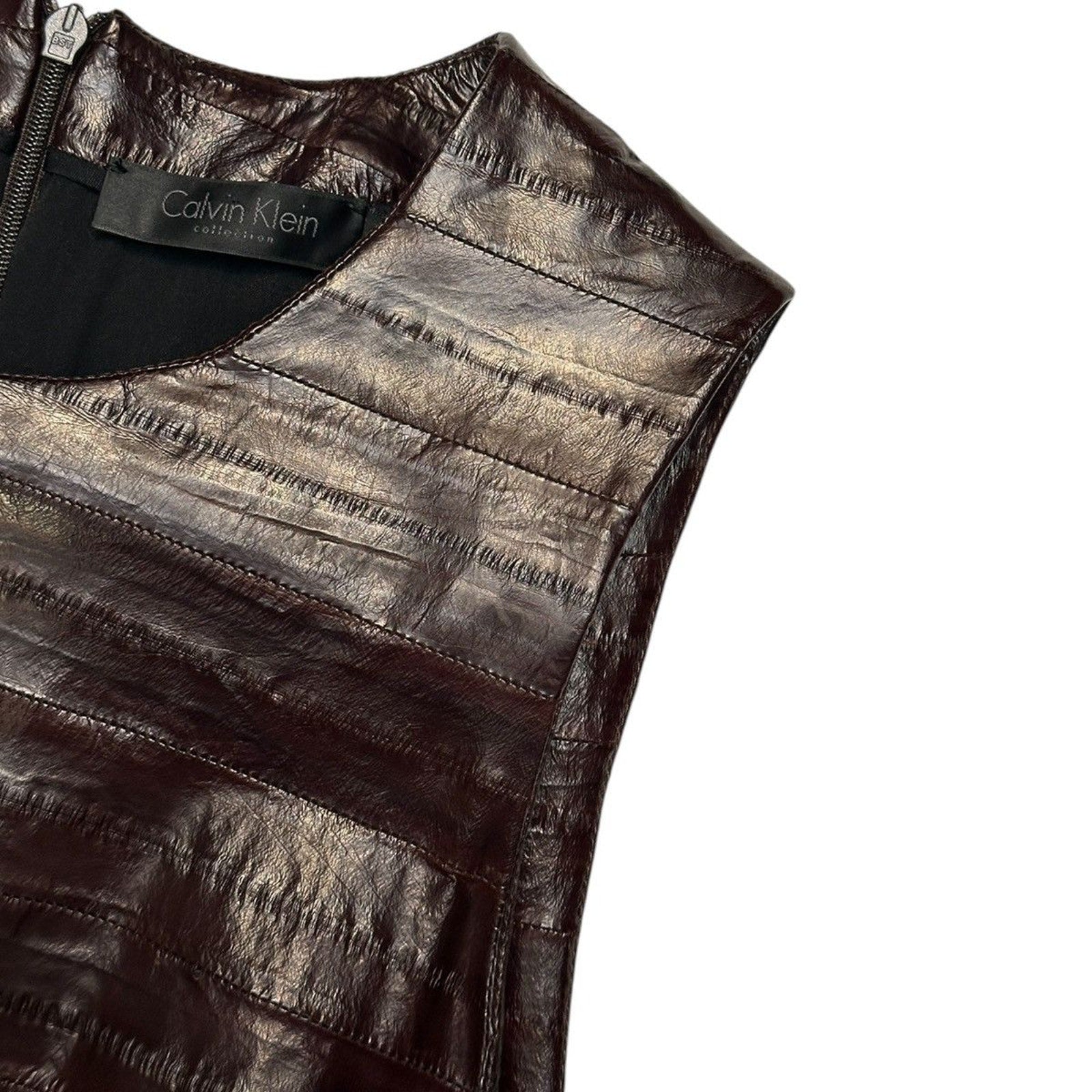 2017 runway Eel skin dress