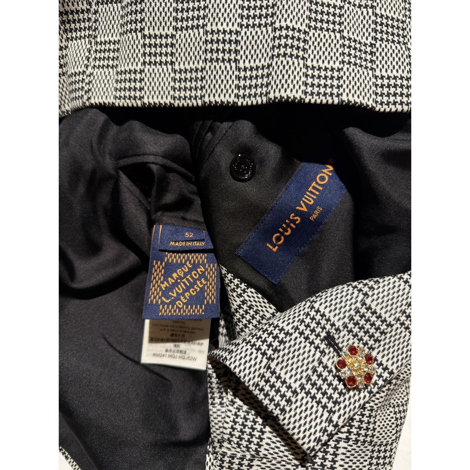LV micro damier houndstooth officer jacket