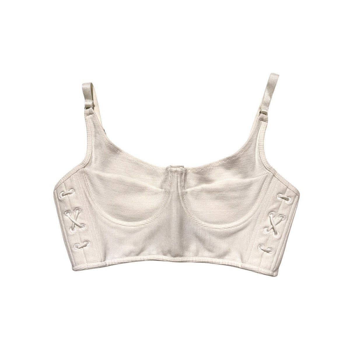 Lace tie bustier bralette