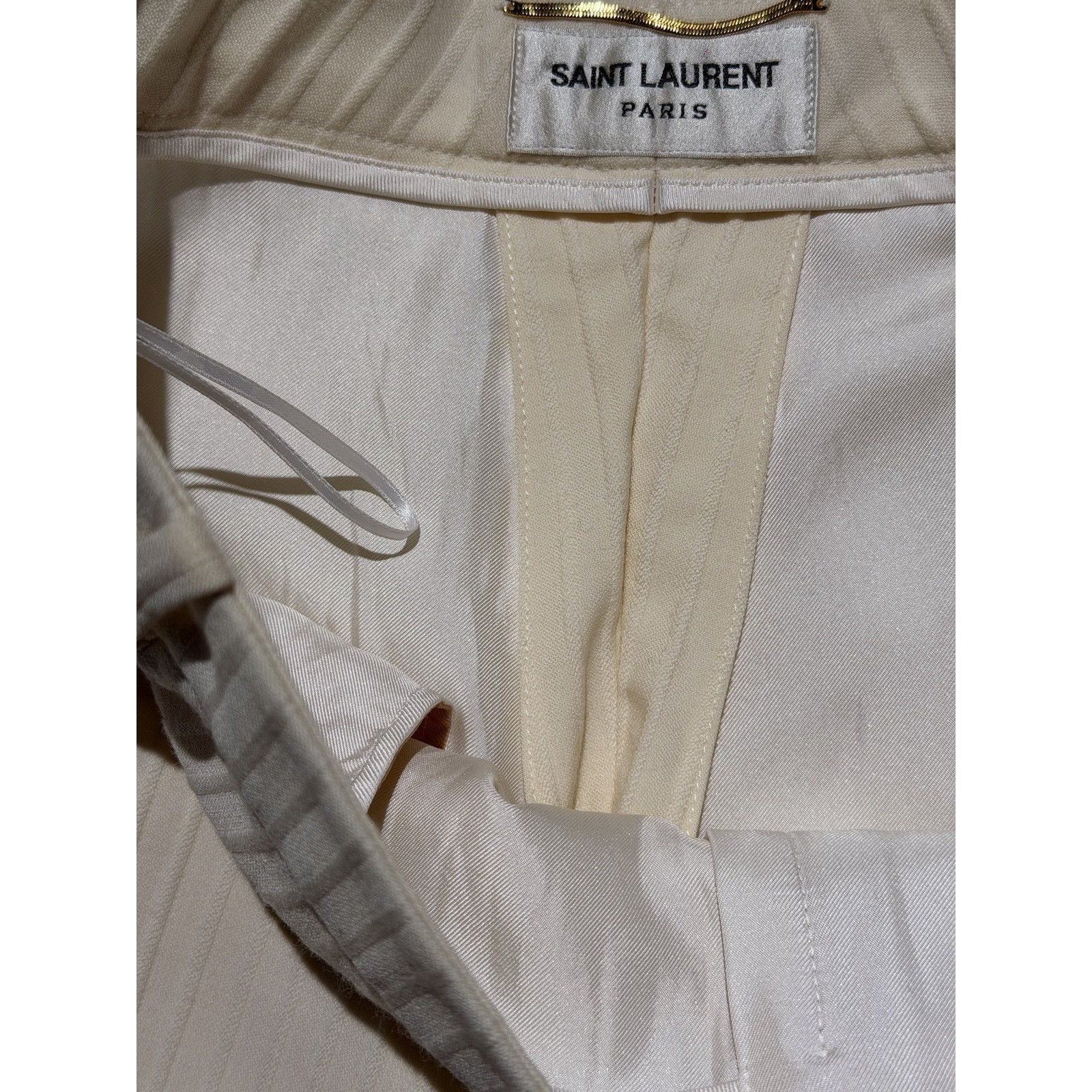 Striped formal shorts