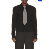 Knit tie shirt