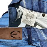 Archive snakeskin graphic denim