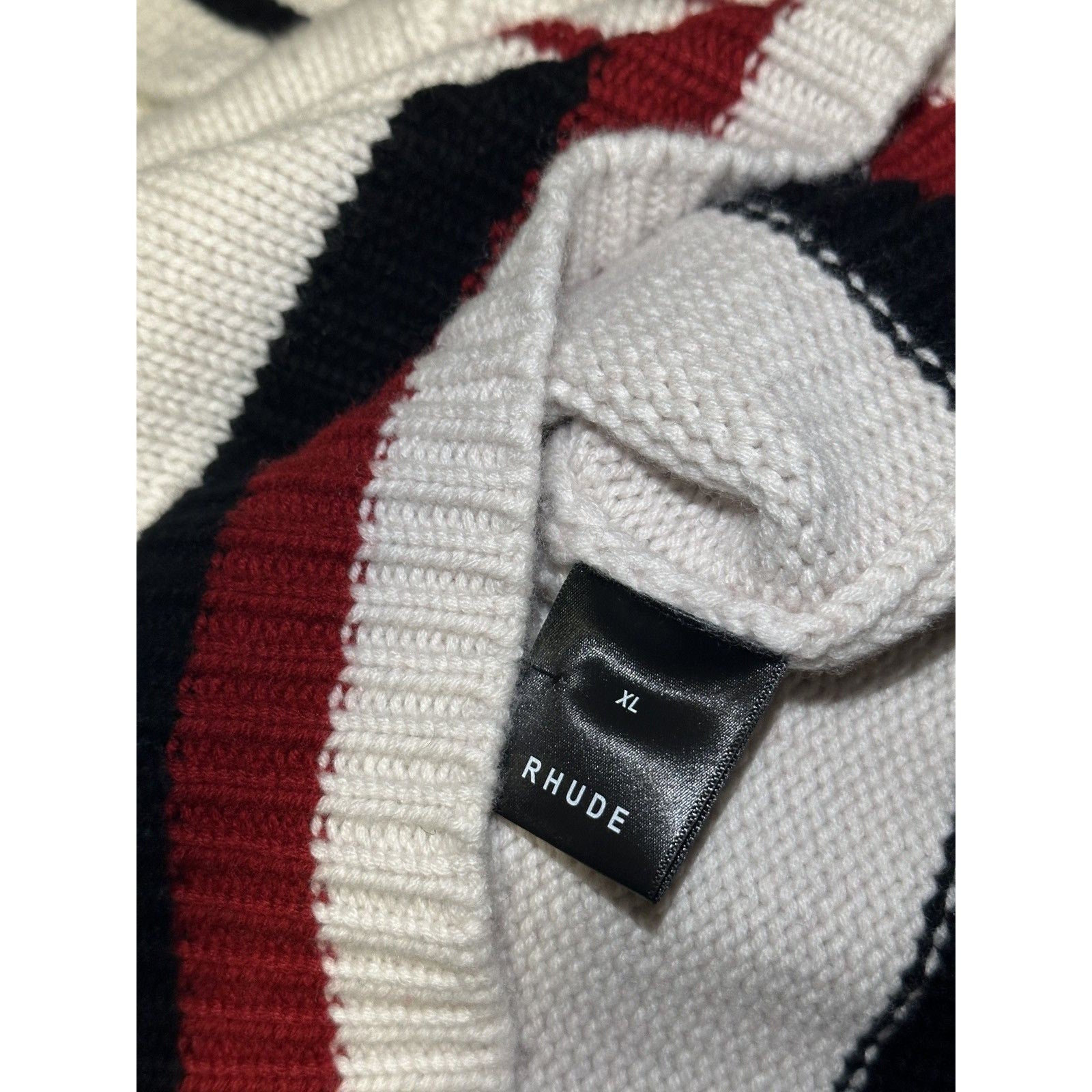 Cashmere striped knit rugby polo