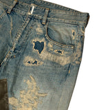 Boro distressed denim