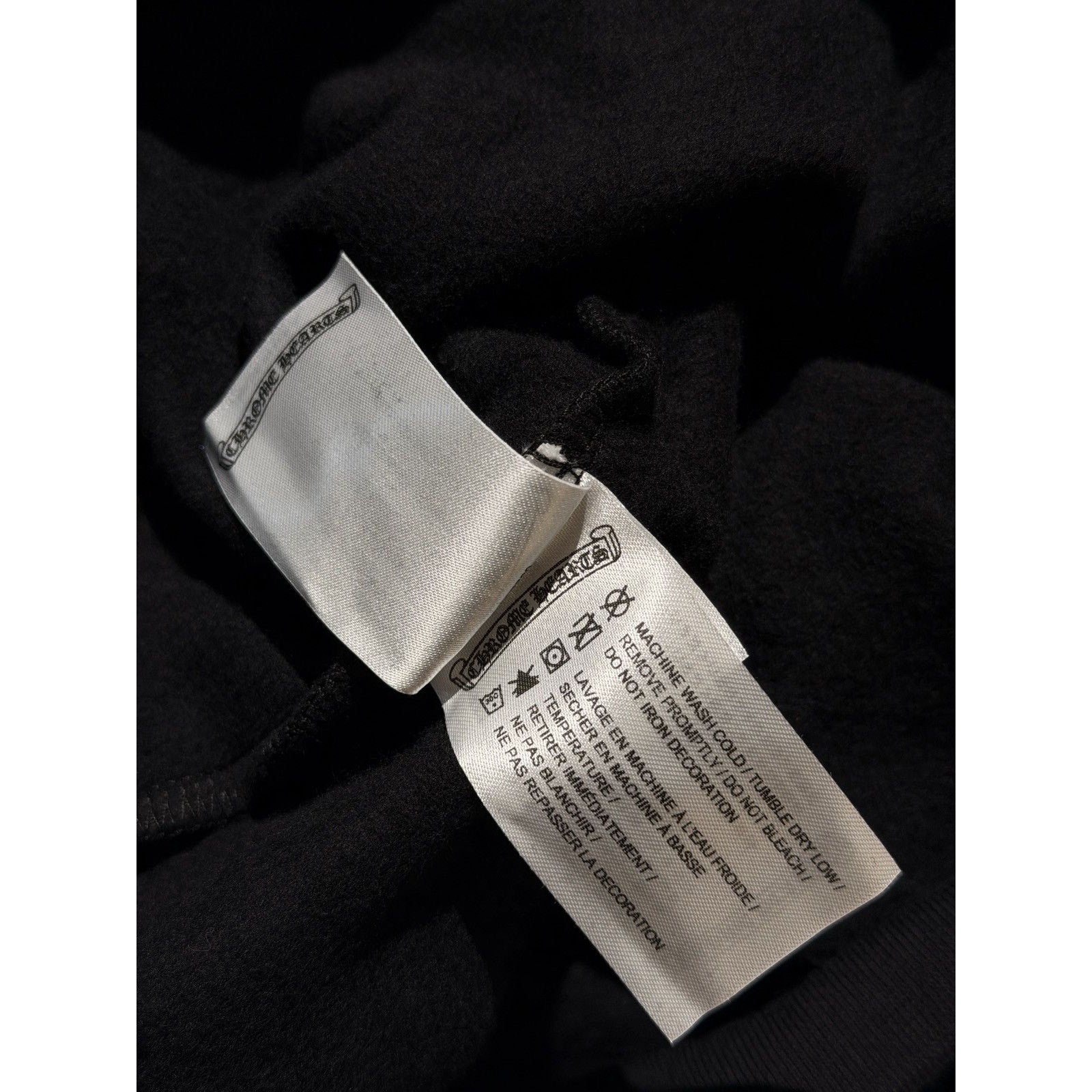 Triple black logo hoodie