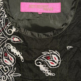 Silk embroidered tank