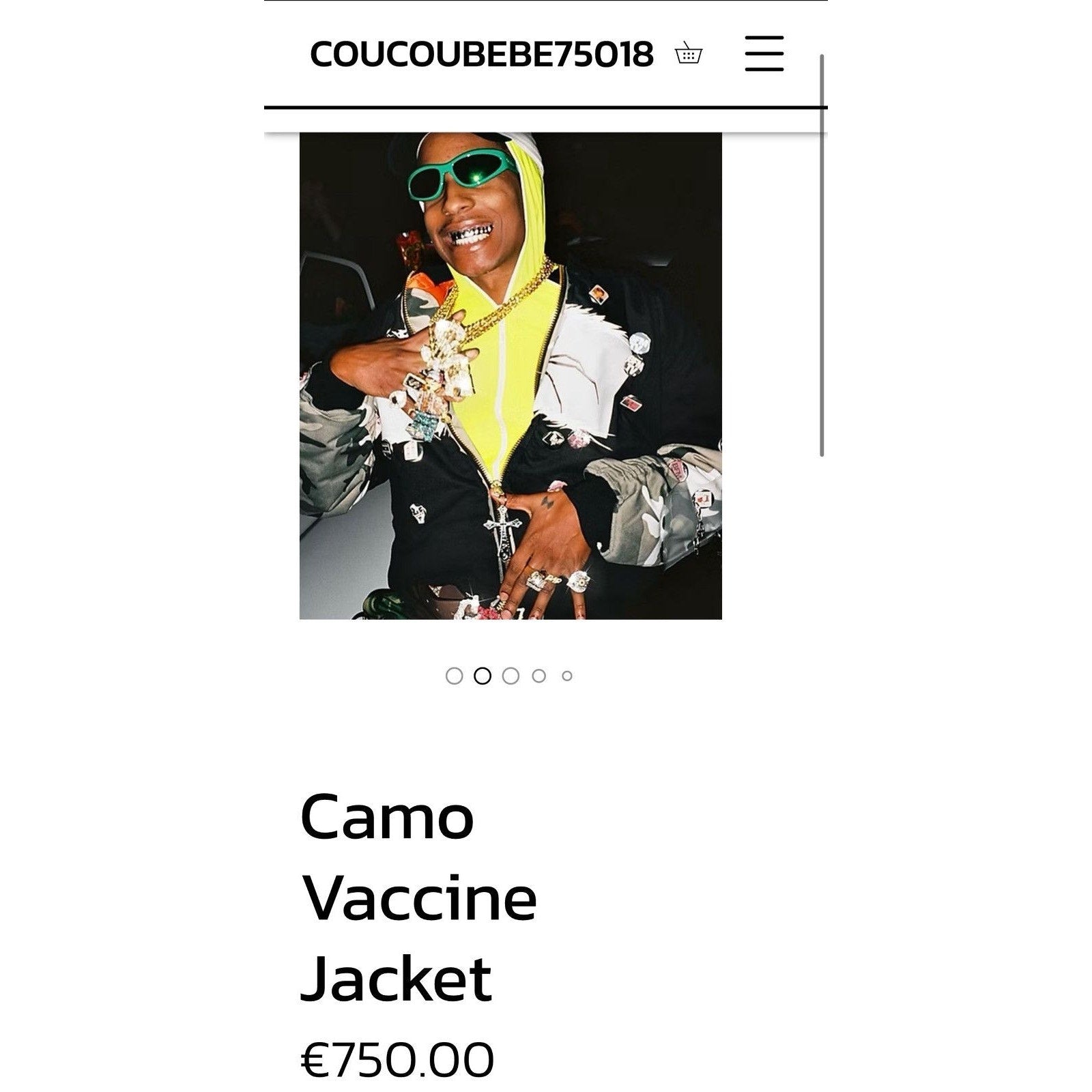 75018 Camo vaccine bomber jacket