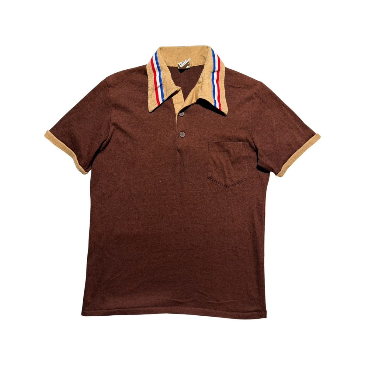 Vintage striped collar polo