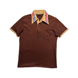 Vintage striped collar polo
