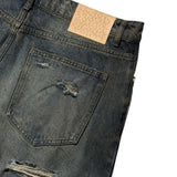Mud waah baggy distressed denim