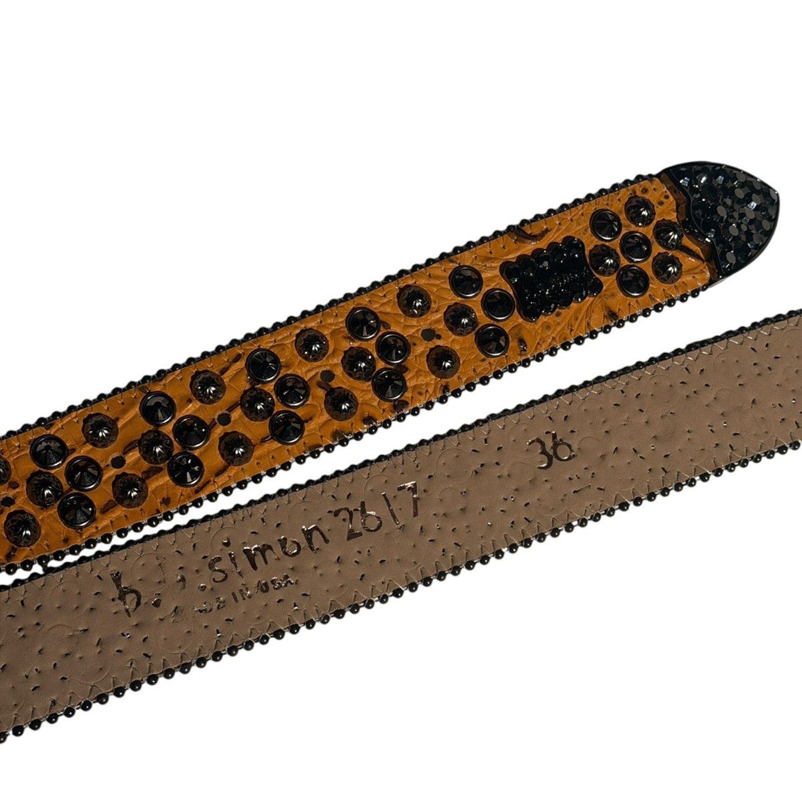 Ostritch studded belt