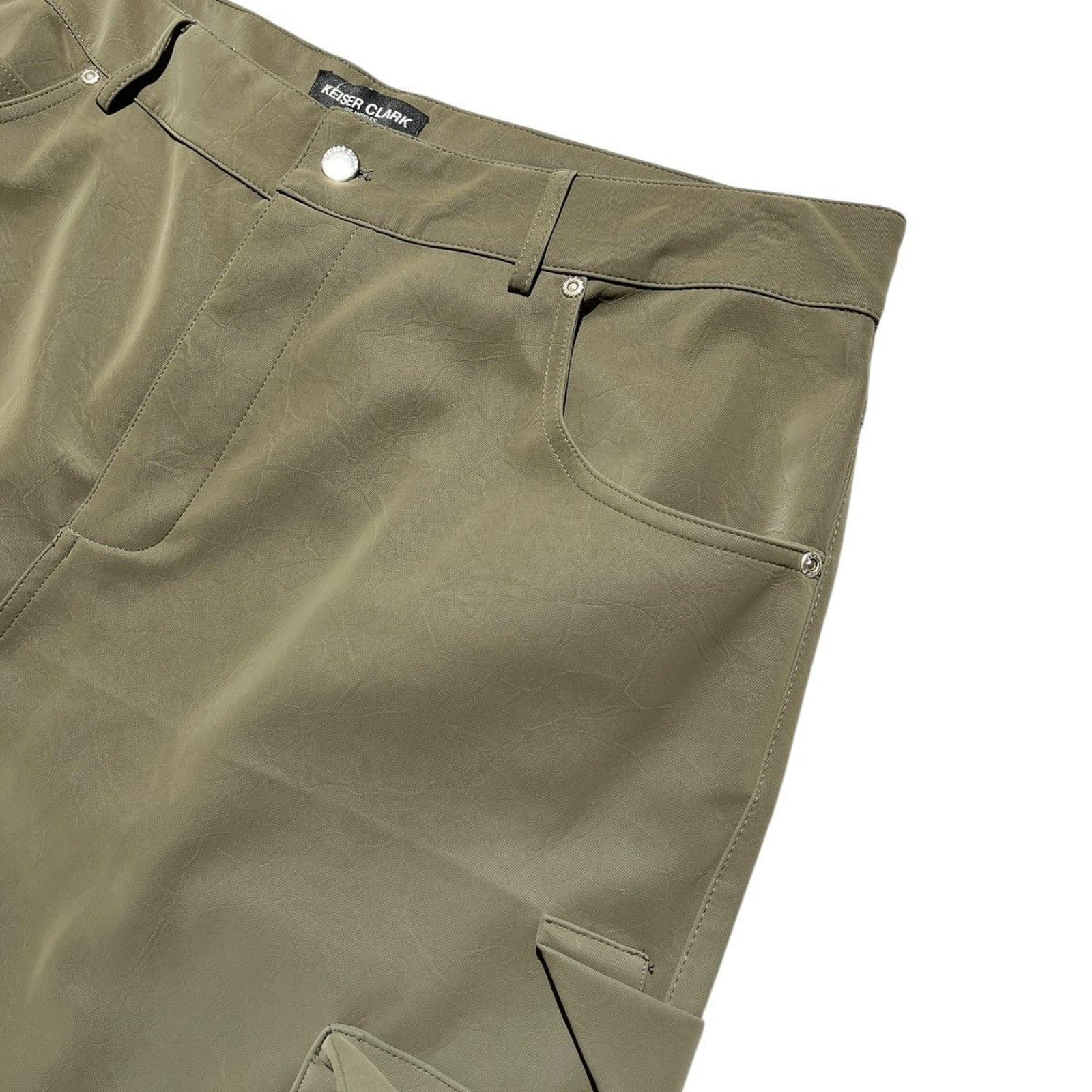 Marine “leather” look cargo pant