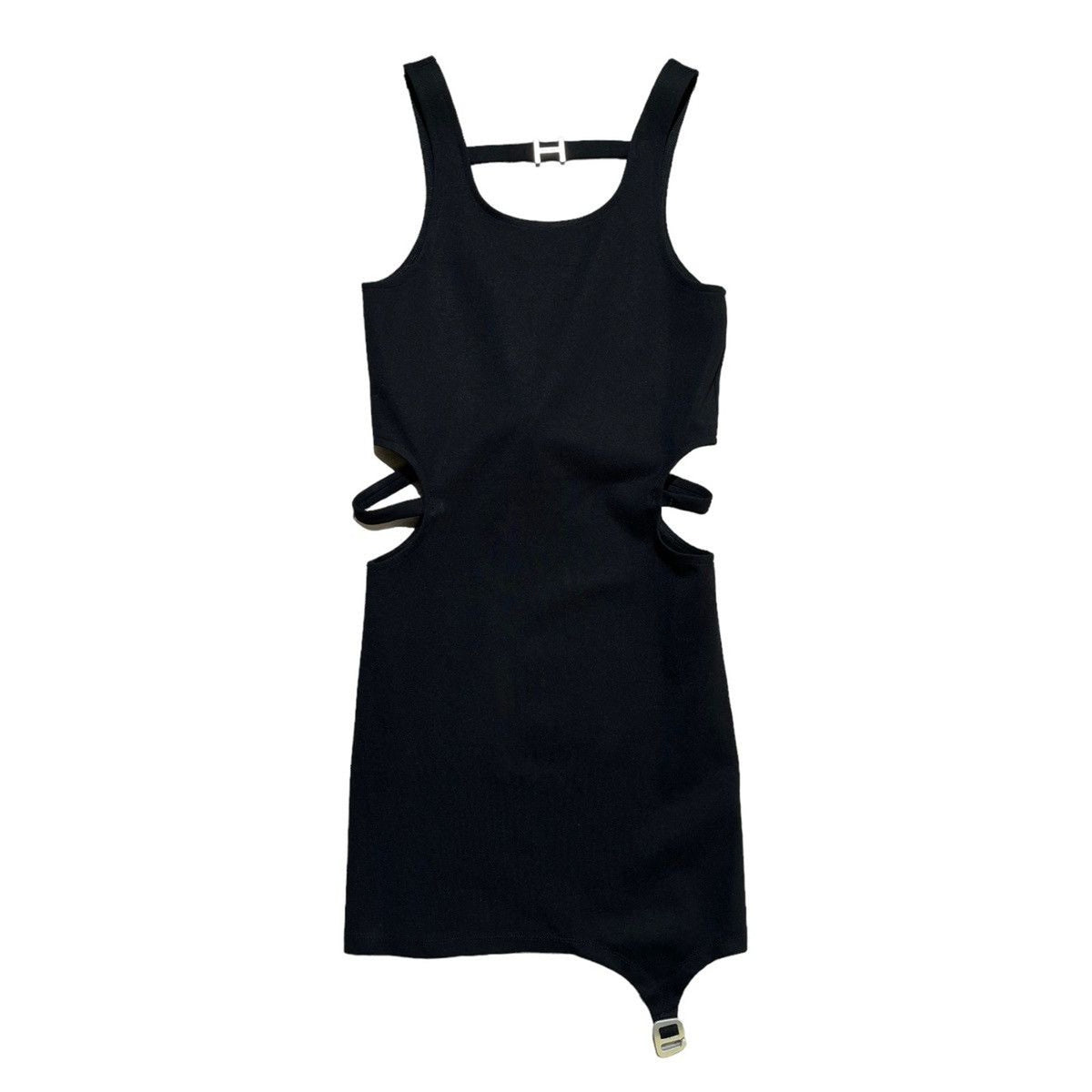 Bondage clasp stretch mini dress