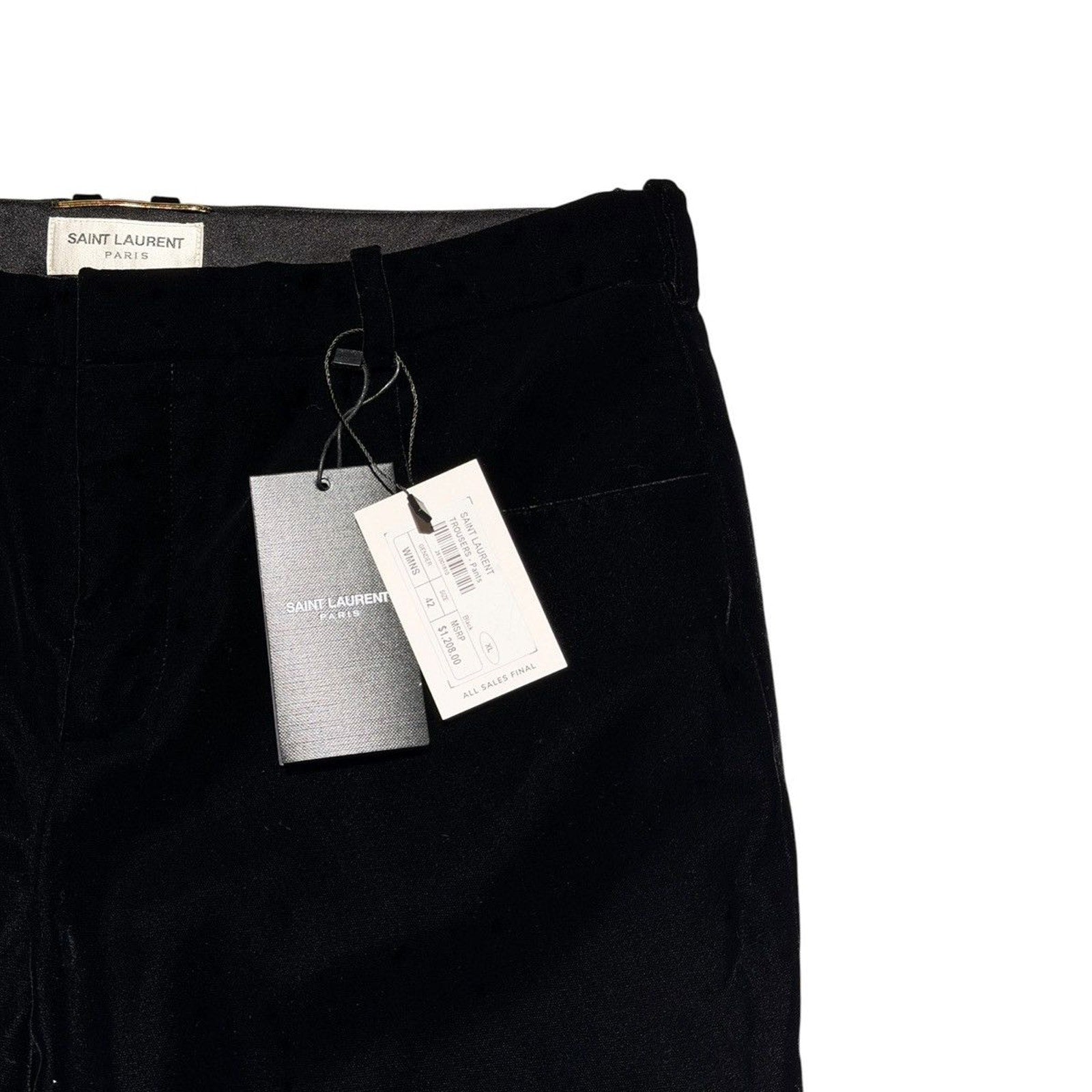 Velvet flare trouser