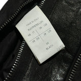 Classic leather zip front racer cafe jacket