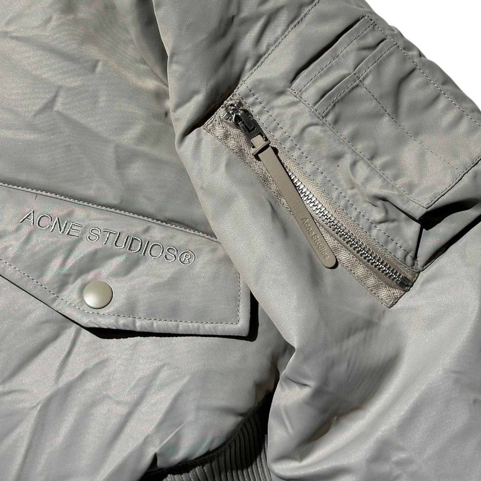 Cropped boxy bomber jacket