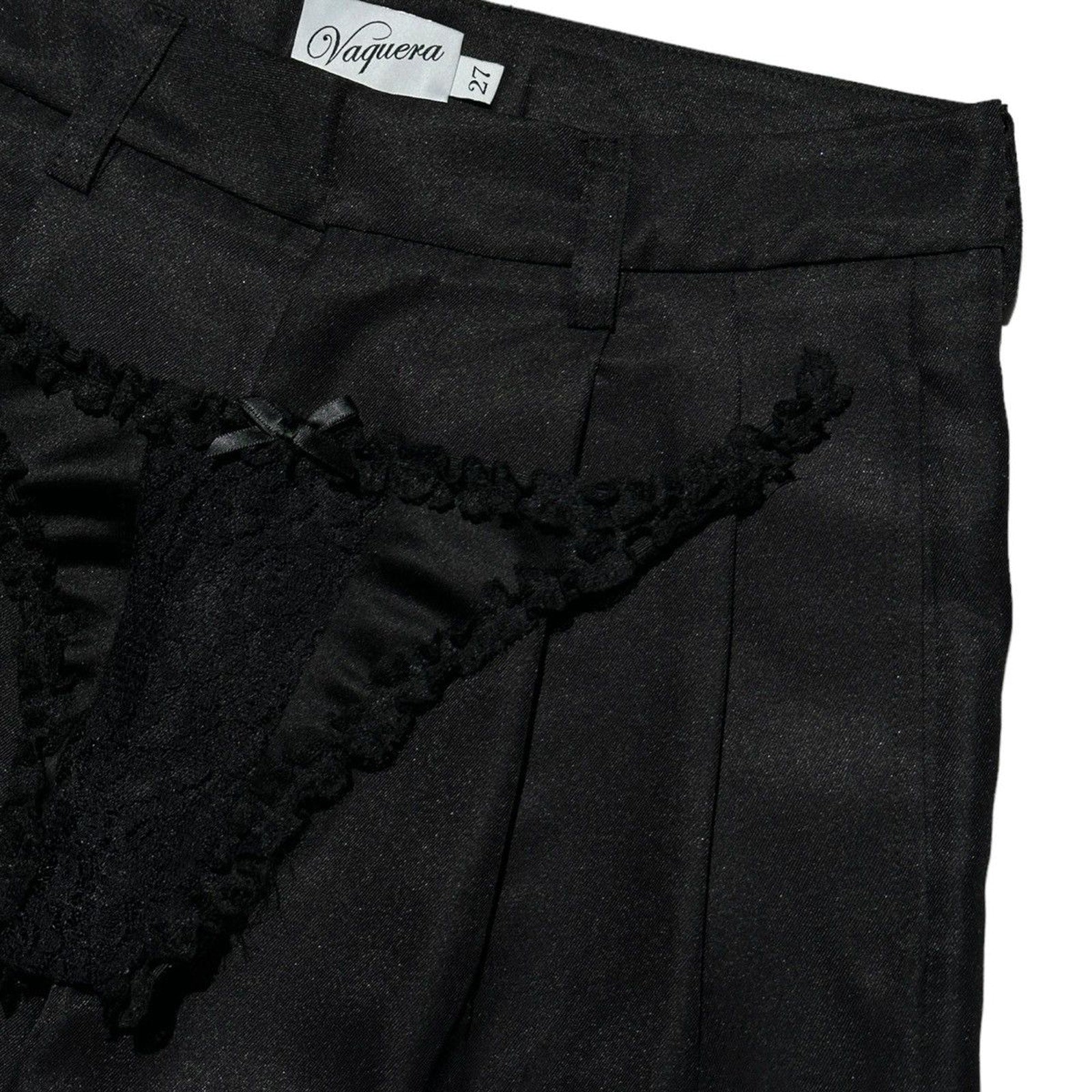 Laced Thong Underwear wide leg trouser