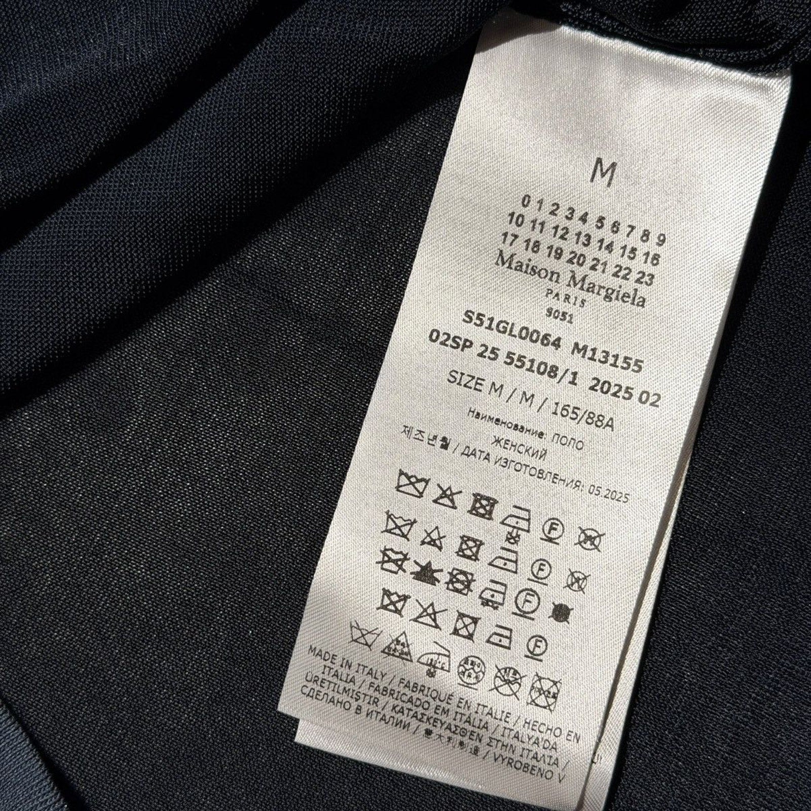 FW25 viscose sun faded polo top
