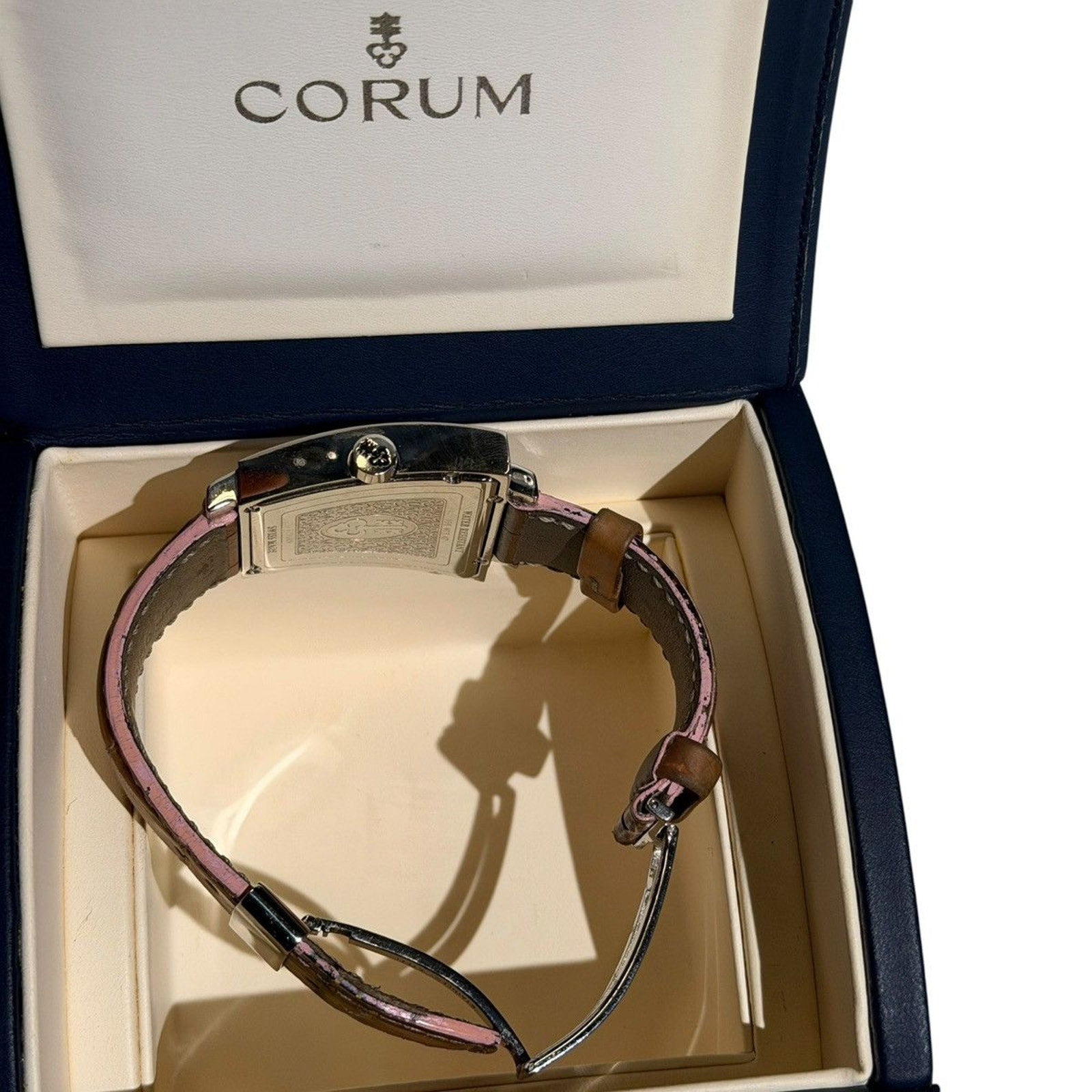 Trapeze mother of pearl diamond watch