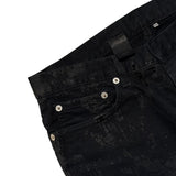 Runway crackle painted denim