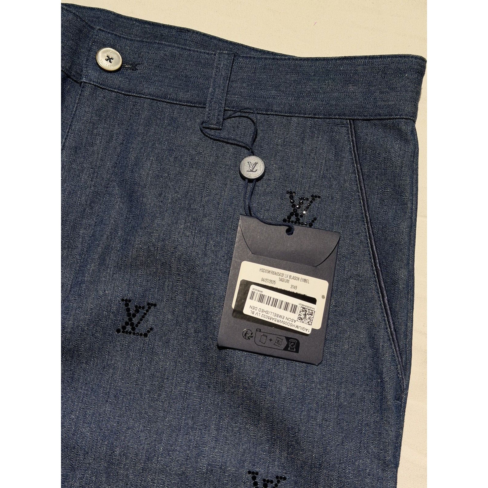 LV blason crystal embellished pant
