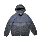 2008 paneled hooded zip up nylon jacket
