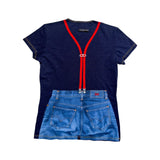 Trompe l'oeil suspender top