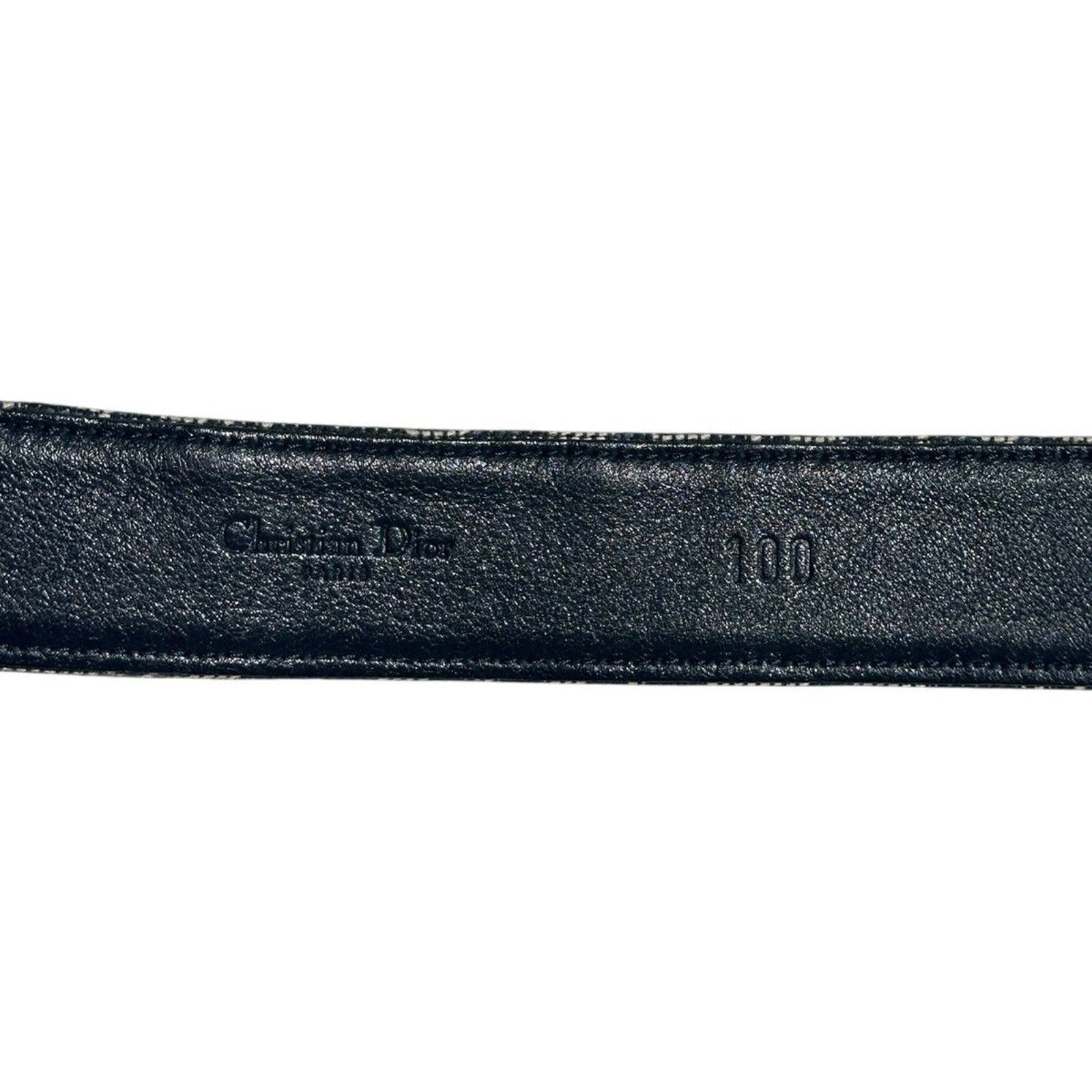 Monogram logo leather belt