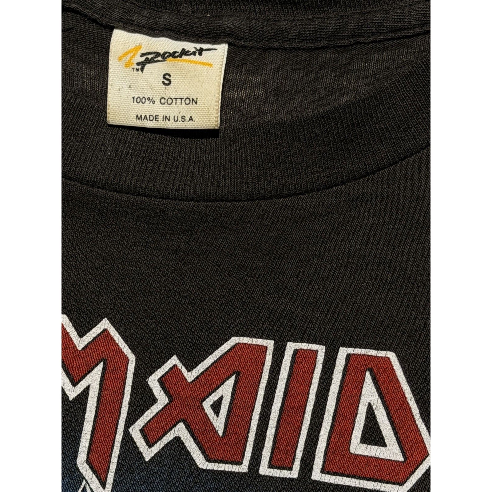 Iron Maiden 1984 american slavery tour vintage tee