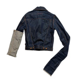 Extended sleeve denim jacket