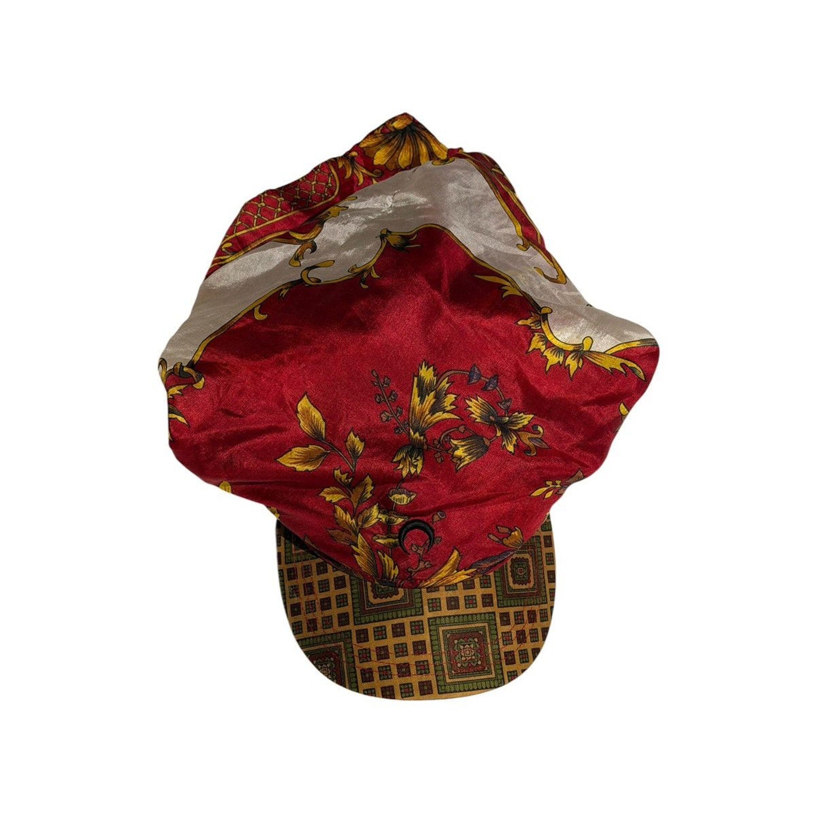 Silk scarf veiled cap