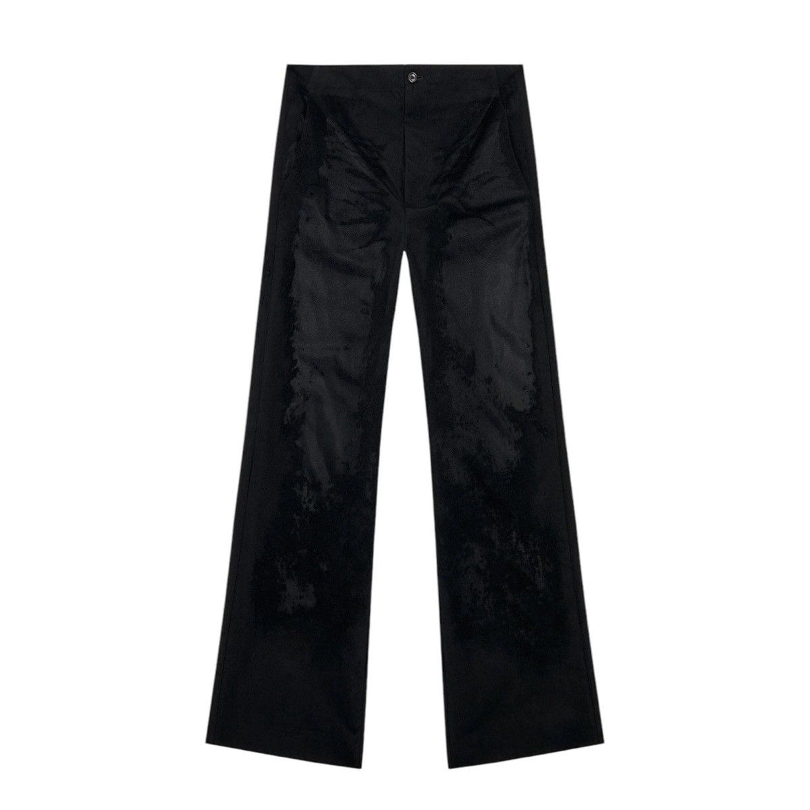 Double layered sheer distressed trouser