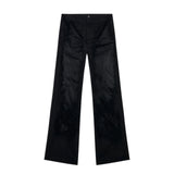 Double layered sheer distressed trouser