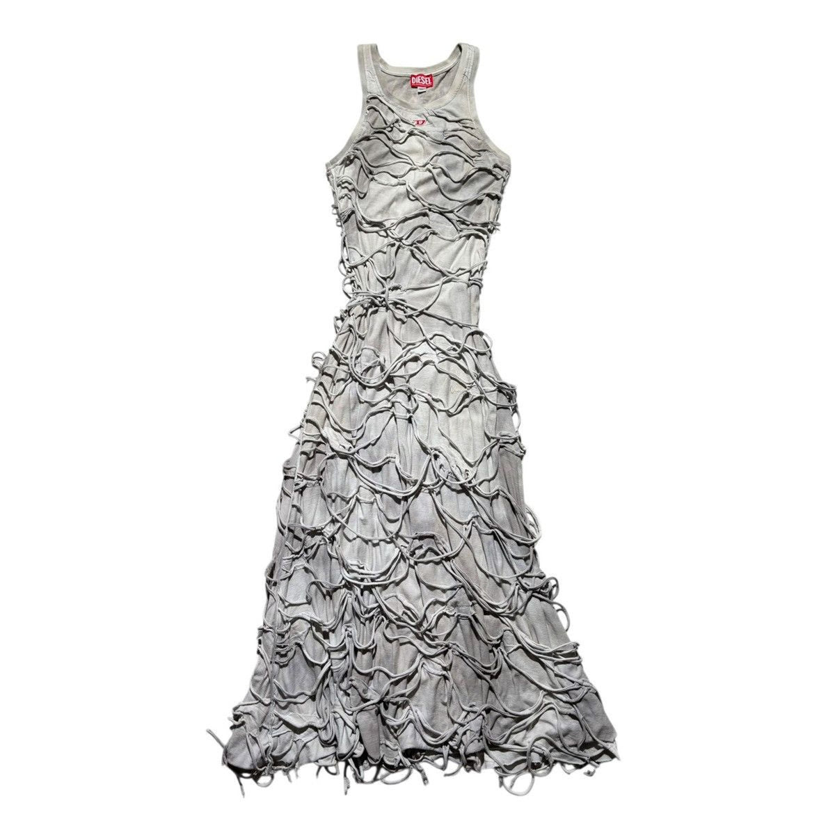 Shredded layered maxi dress