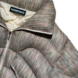 Cropped wave puffer jacket