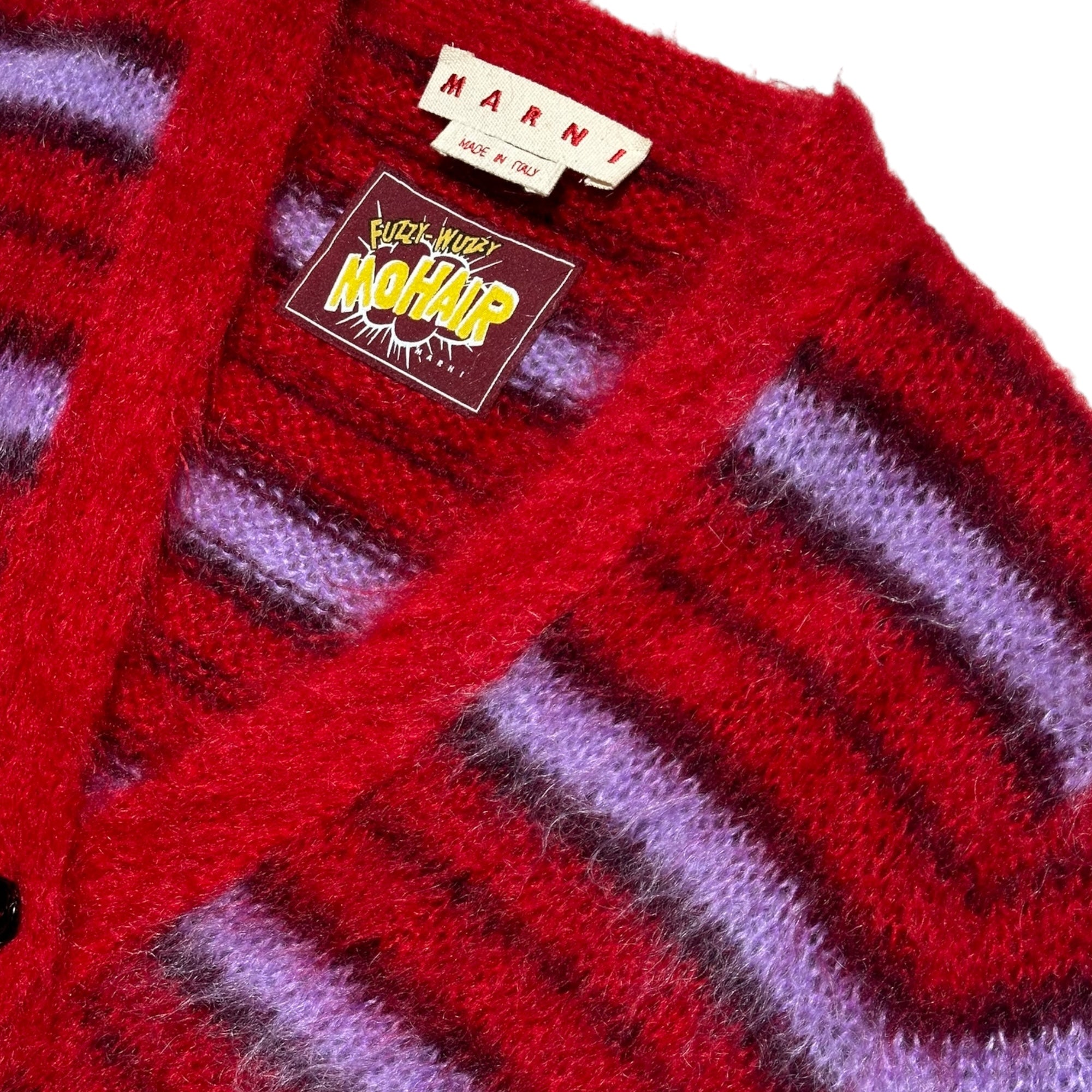 Mohair striped cardigan