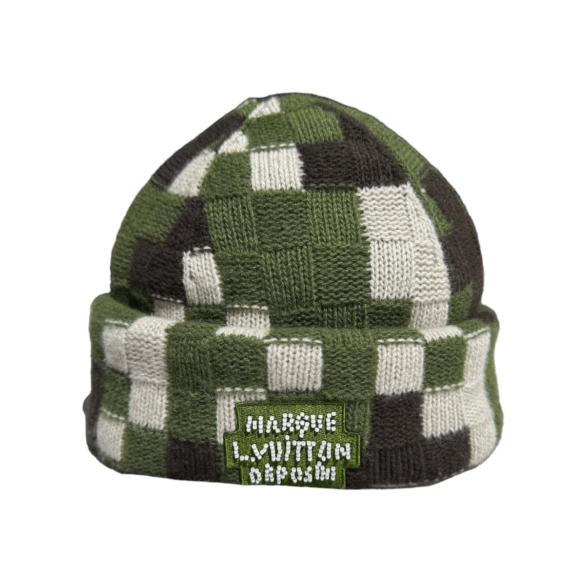 Camouflage beaded marque beanie bonnet