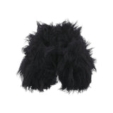 Fur shaggy slip on