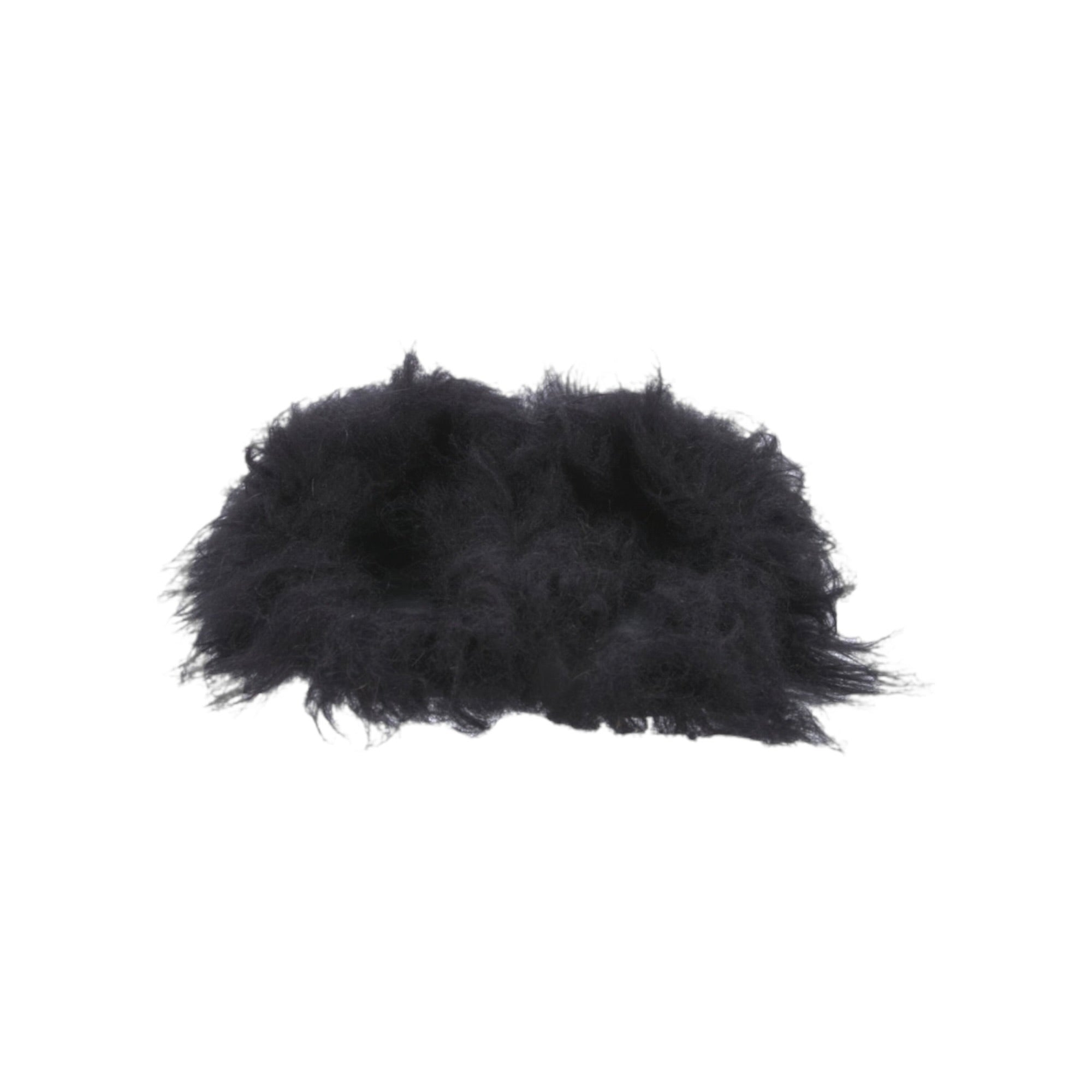 Fur shaggy slip on