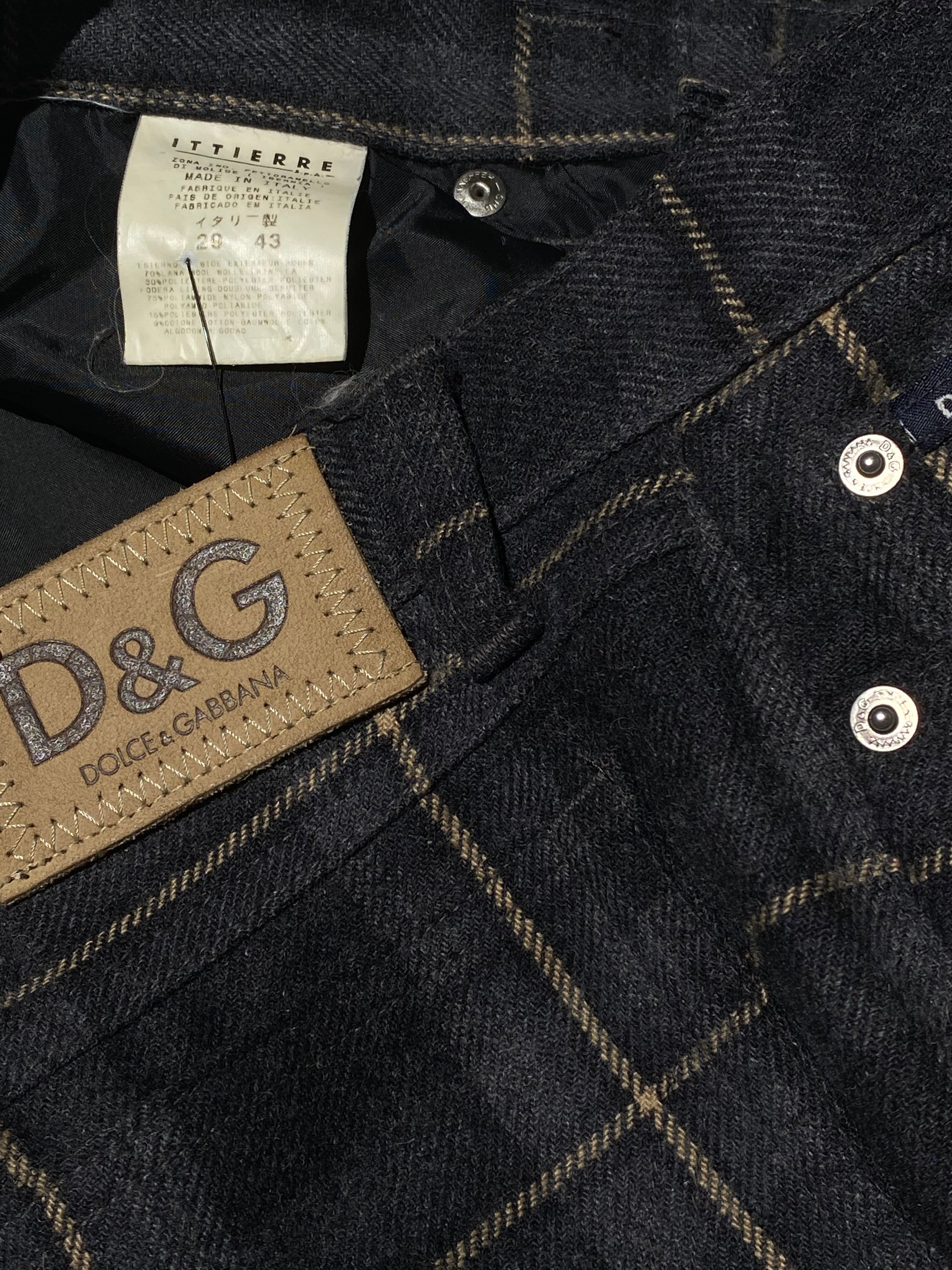 plaid wool trouser