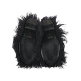 Fur shaggy slip on